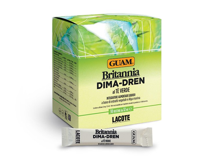 Guam Britannia Dima-Dren with green tea for body slimming 30 x 12 ml