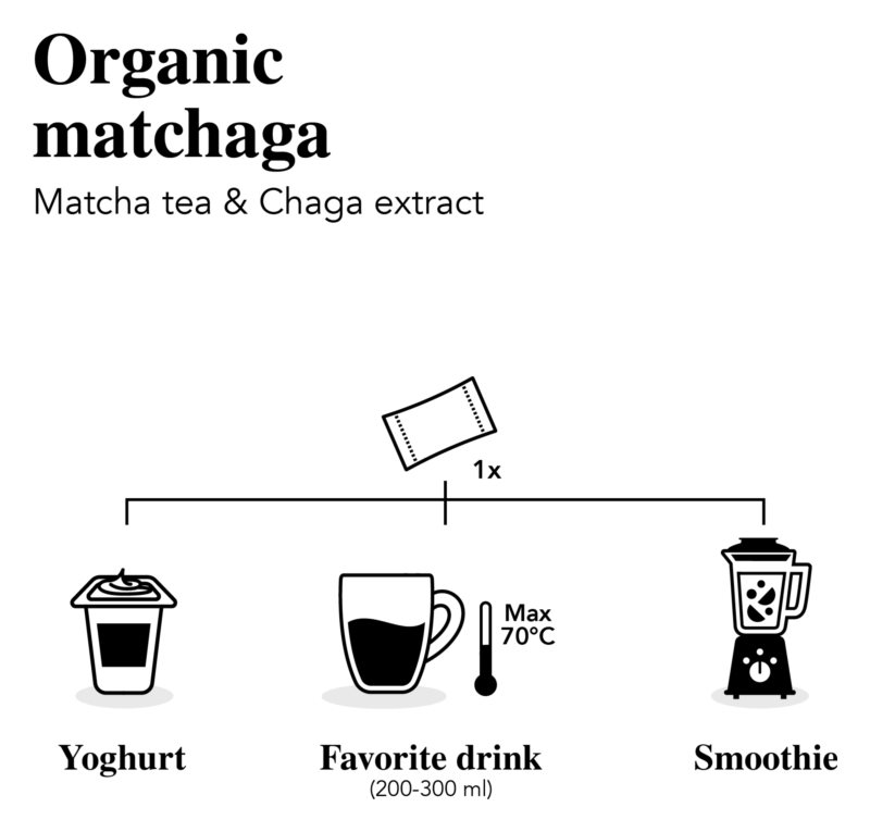 DoktorBio Organic matchaga Matcha tea & Chaga extract 28 bags