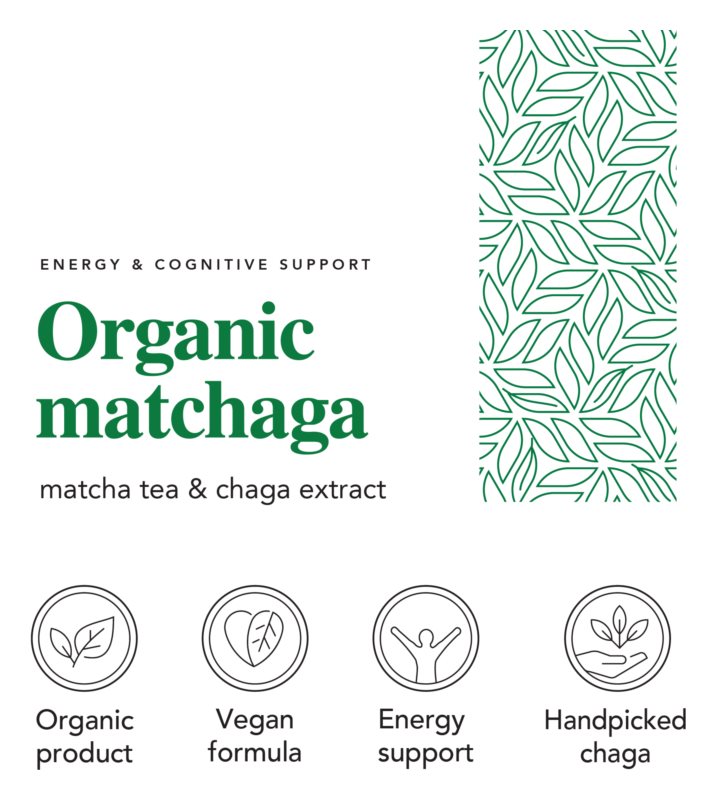 DoktorBio Organic matchaga Matcha tea & Chaga extract 28 bags