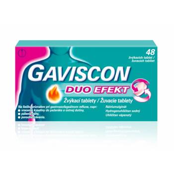 Gaviscon DUO EFFECT 48 chewable tablets