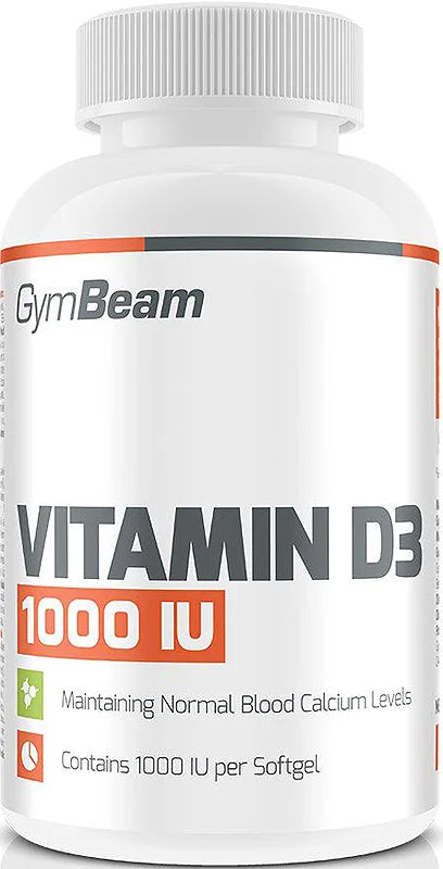 GymBeam Vitamin D3 1000 IU 120 capsules