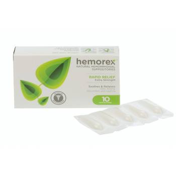 Hemorex Natural suppositories for hemorrhoids treatment 10 pcs