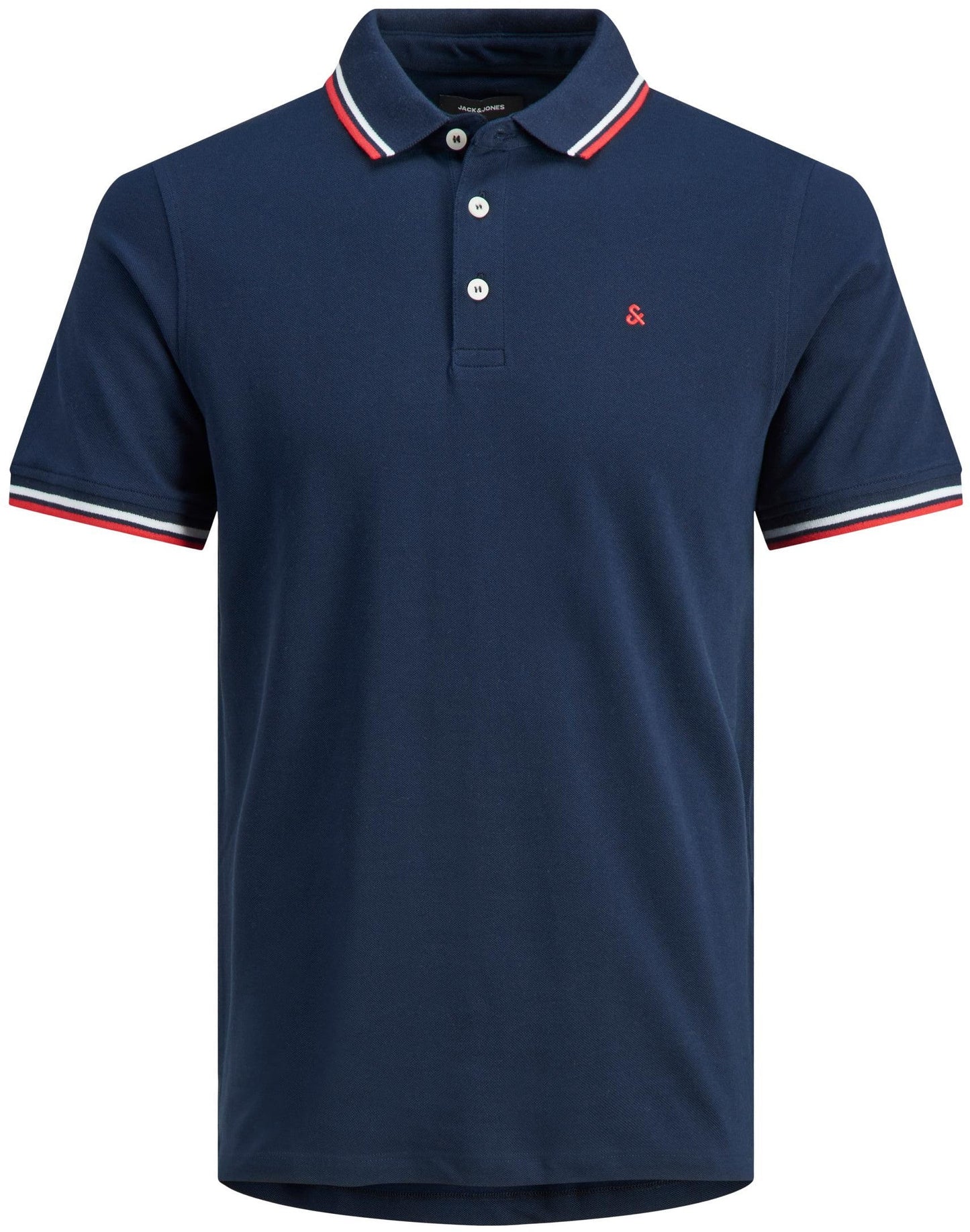 Jack&Jones PLUS Men's Slim Fit Polo Shirt JJEPAULOS Navy Blazer