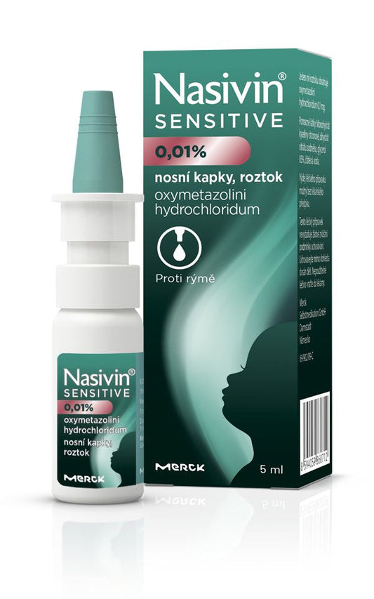 Nasivin Sensitive 0.01% Nasal Drops 5 ml for children under 1 year of age