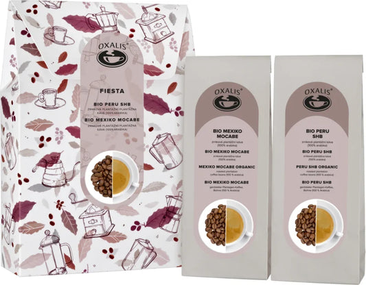 OXALIS Fiesta BIO coffee beans gift set 2x50 g