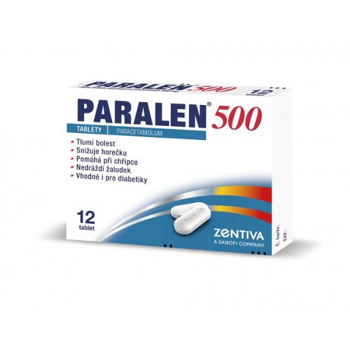 Paralen 500 mg 12 tablets