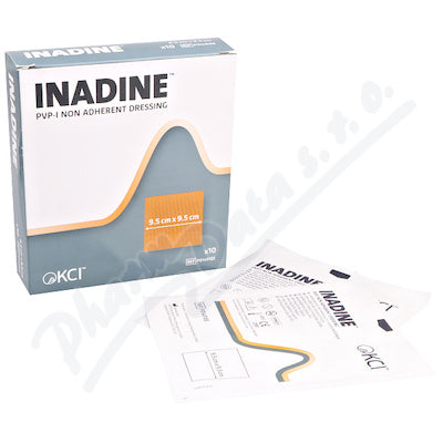 INADINE Dressing With Povidion Iodine 9.5 x 9.5 cm, 10 pcs