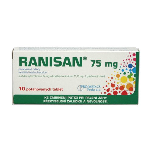 Ranisan 75 mg 10 film-coated tablets