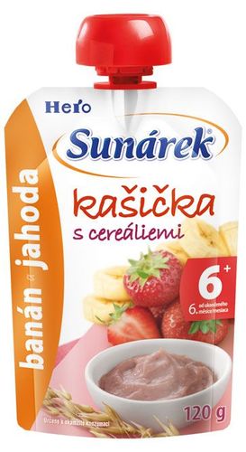 5 x Sunárek banana and strawberry puree 120 g