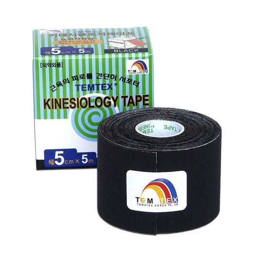 TEMTEX Kinesio tape 5 cm x 5 m black tape