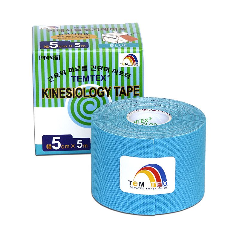 TEMTEX Kinesio tape 5 cm x 5 m blue tape