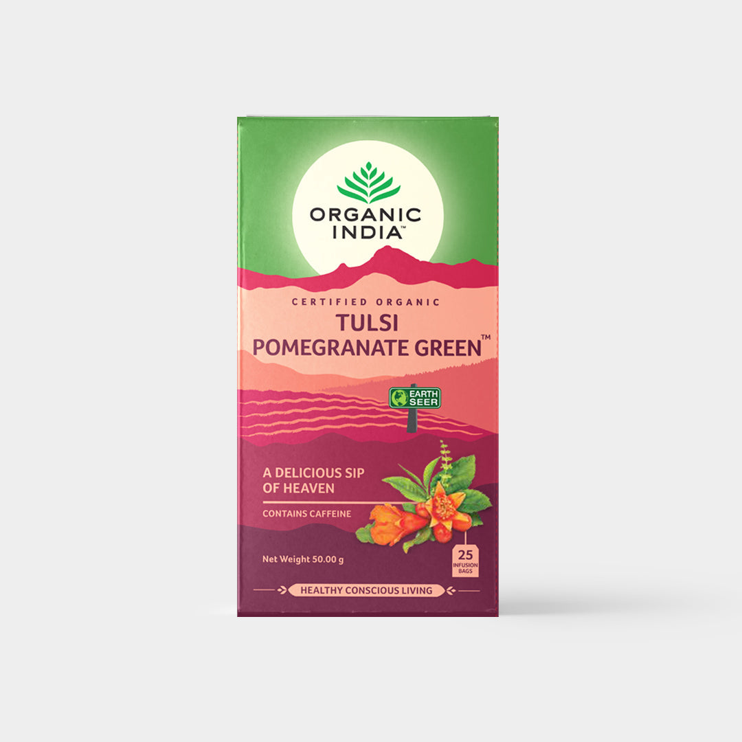 Organic India Tulsi Pomegranate Green 25 teabags