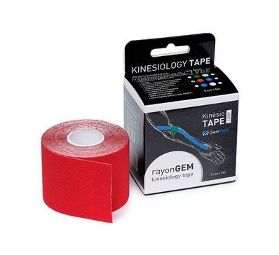 rayonGEM kinesiology tape red 5cm x 5m - anchor