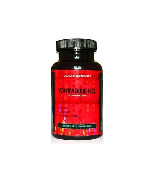 USA Supplements LLC Yohimbine HCL 10mg 200 Capsules