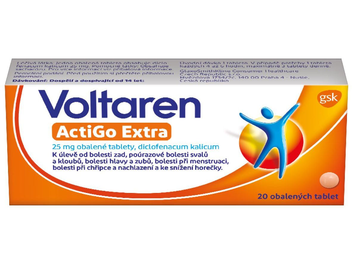 Voltaren ActiGo Extra 25 mg 20 tablets