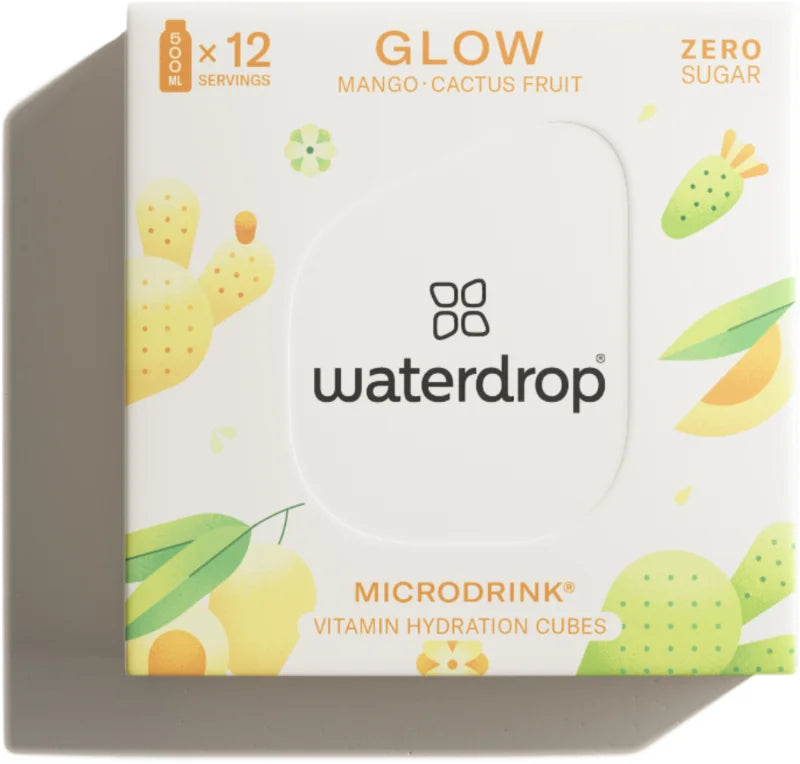 Waterdrop Microdrink Vitamins Hydration Cubes Glow Mango Cactus fruit 12 servings