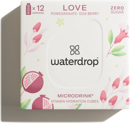 Waterdrop Microdrink Vitamins Hydration Cubes Love Pomegranate Goji Berry 12 servings