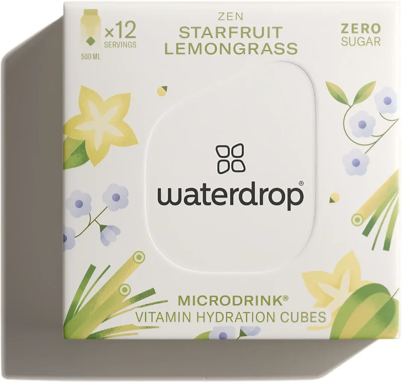 Waterdrop Microdrink Vitamins Hydration Cubes Zen Starfruit Lemongrass 12 servings