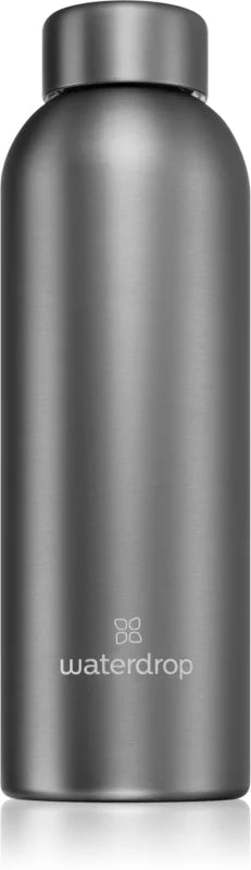 Waterdrop Thermo Steel Metal water bottle 600 ml Charcoal