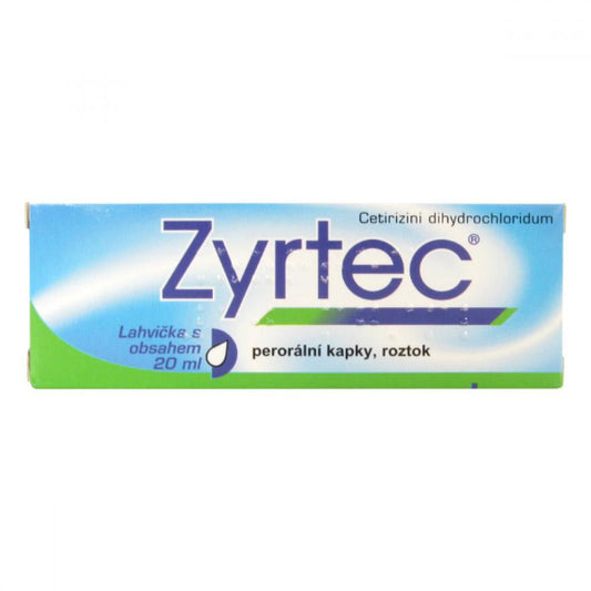 Zyrtec oral drops, 20 ml solution